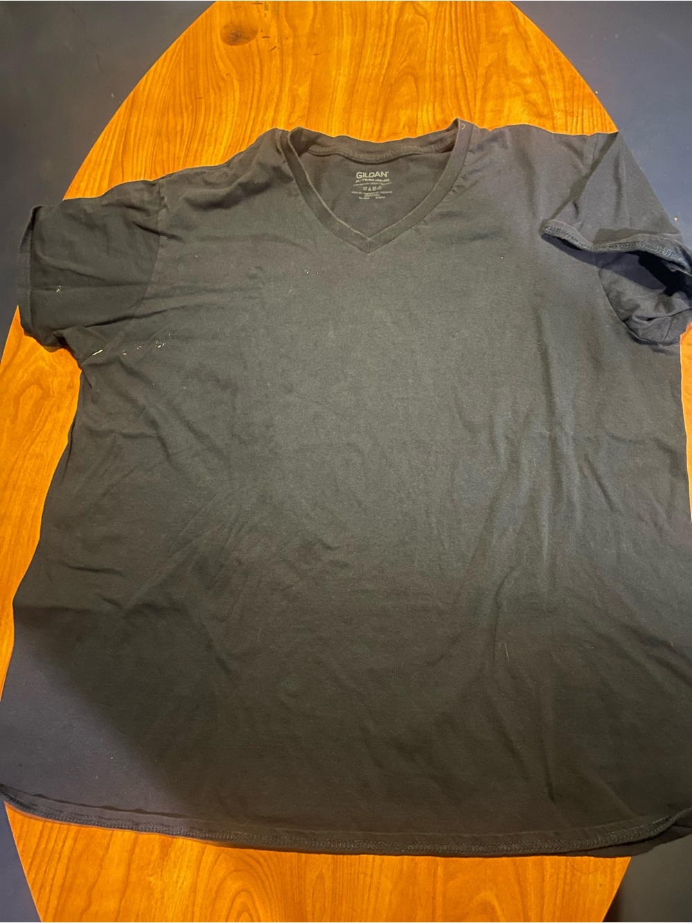 Gildan Blue V-Neck Short Sleeve Tee - Men's
